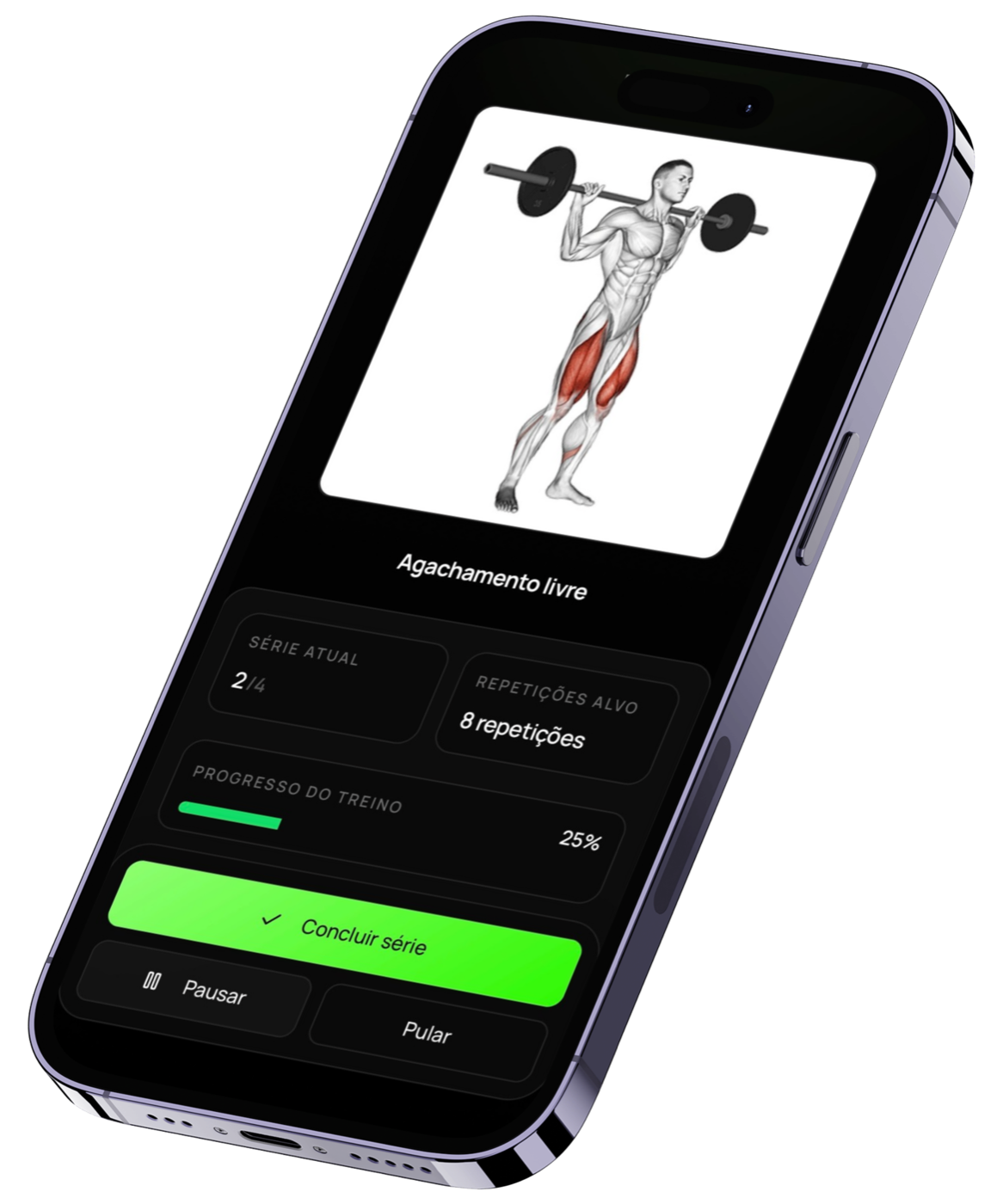 Preview do app Flow States para treino personalizado